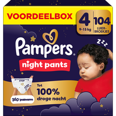 Pampers Baby Dry Night Pants Voordeelbox Luierbroekjes Maat 4 9-15 kg 104 stuks