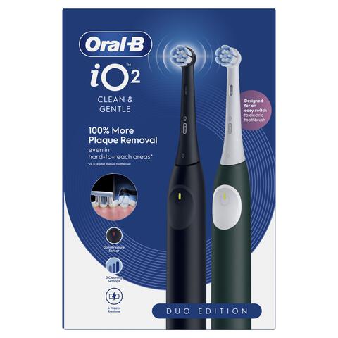 Oral-B iO 2 Zwart & Groen Duo Elektrische Tandenborstels