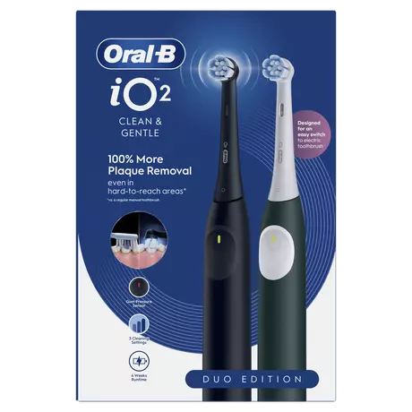 Oral-B iO 2 Zwart & Groen Duo Elektrische Tandenborstels