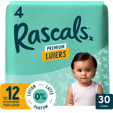 Rascals Premium Luiers Maat 4 10-15 KG 30 stuks