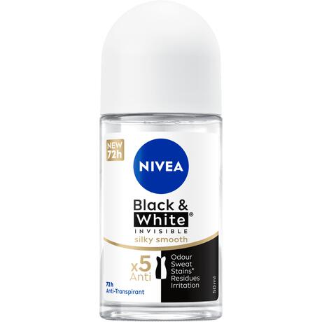 NIVEA Black & White Invisible Silky Smooth Deodorant Roller 50 ML