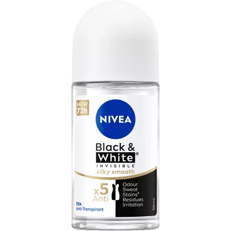 NIVEA Black & White Invisible Silky Smooth Deodorant Roller 50 ML