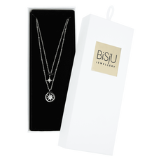BiSjU Jewellery Ketting Met Dubbele Ster Silver Stainless Steel