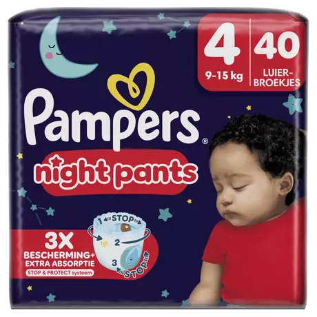 Pampers Baby Dry Night Pants Luierbroekjes Maat 4 9-15 KG 40 Stuks