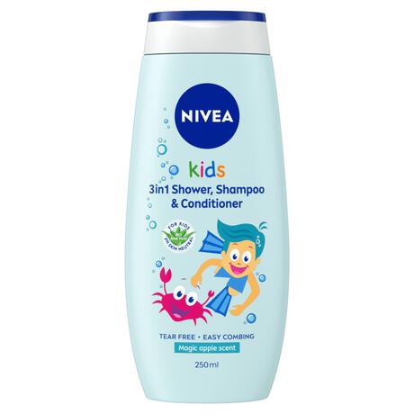 NIVEA Kids 3in1 Douchegel Shampoo & Conditioner Magic Apple Geur 250ML