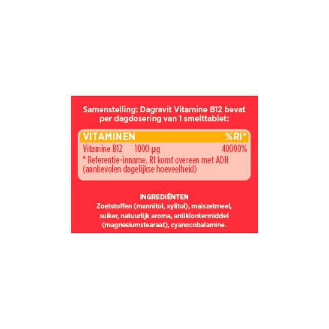 Dagravit Vitamine B12 1000μg  100 smelttabletten