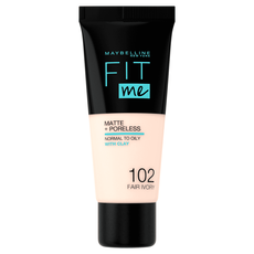 Maybelline New York Fit Me Matte + Poreless Foundation 102 Fair Ivory 30 ML