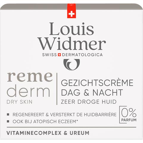 Louis Widmer Remederm Dry Skin Gezichtscrème Zonder Parfum 50 ML