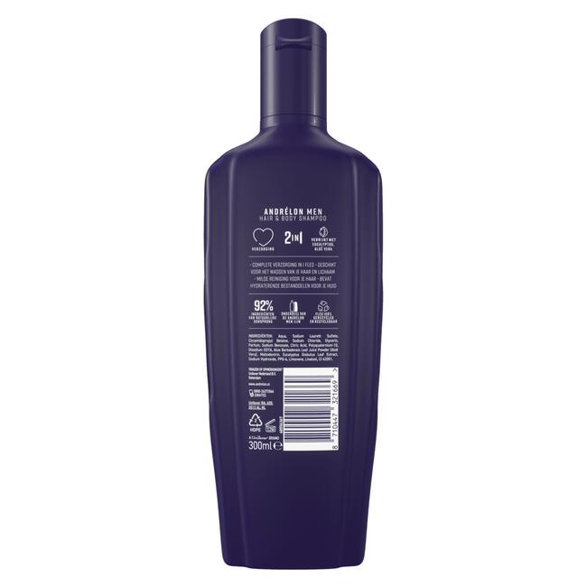 Andrélon Men Hair & Body Shampoo en Bodywash 300 ML