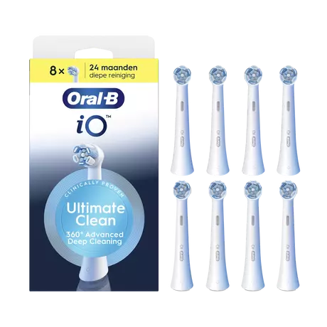Oral-B iO Ultimate Clean Opzetborstels Wit 8 Stuks