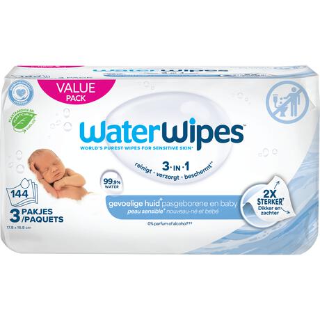 WaterWipes Billendoekjes Voordeelpak 3x48 144 Stuks&nbsp;