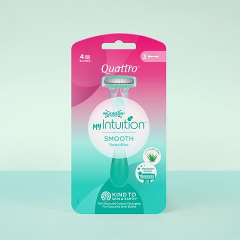 Wilkinson QUATTRO myIntuition disposables Smooth Sensitive 3+1