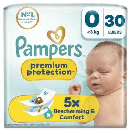 Pampers Premium Protection Luiers Maat 0-3 KG 30 stuks