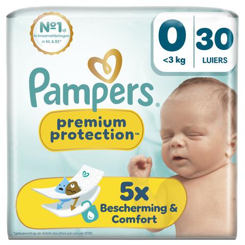 Pampers Premium Protection Luiers Maat 0-3 KG 30 stuks
