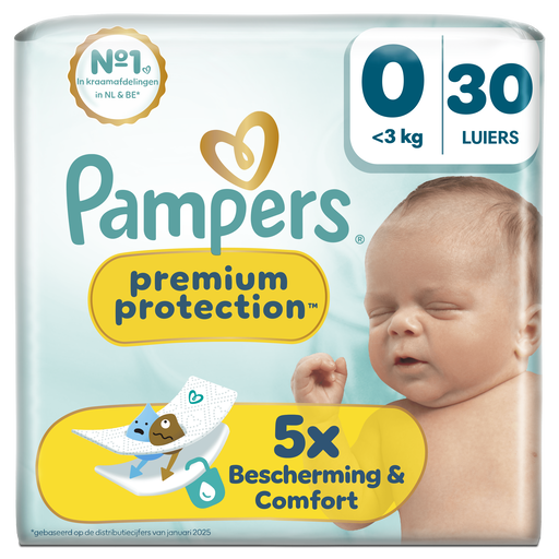 Pampers Premium Protection Luiers Maat 0-3 kg 30 stuks