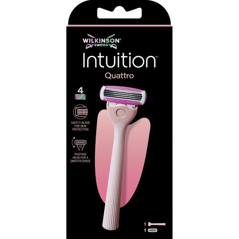 Wilkinson Sword Intuition Quattro-Scheersysteem Voor Vrouwen Inclusief 1 Navulmesje