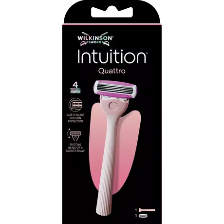 Wilkinson Sword Intuition Quattro For Woman Scheersysteem Met 1 Navulmesje