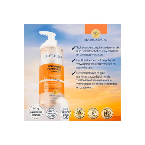 Celenes by Sweden Seabucktorn Cleansing & Foaming Gel 250 ML