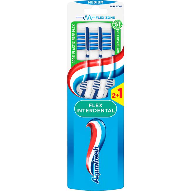 Aquafresh Flex Interdental Medium 2+1Tandenborstel - 3 stuks