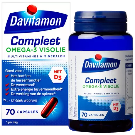 Davitamon Compleet Omega-3 Visolie Capsules 70 stuks