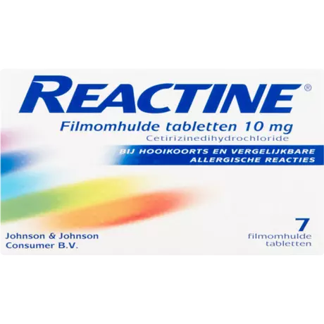 Reactine Cetirizine 10 MG 7 Tabletten