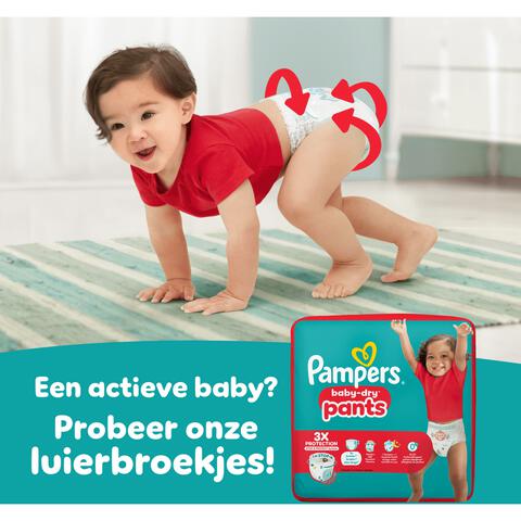 Pampers Baby Dry XXL Pack Luiers Maat 5+ 12-17 KG 100 Stuks