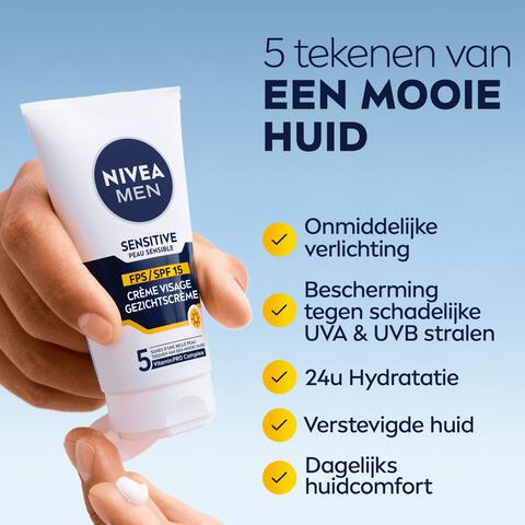 NIVEA MEN Sensitive Gezichtscrème SPF15 Gevoelige Huid 75 ml