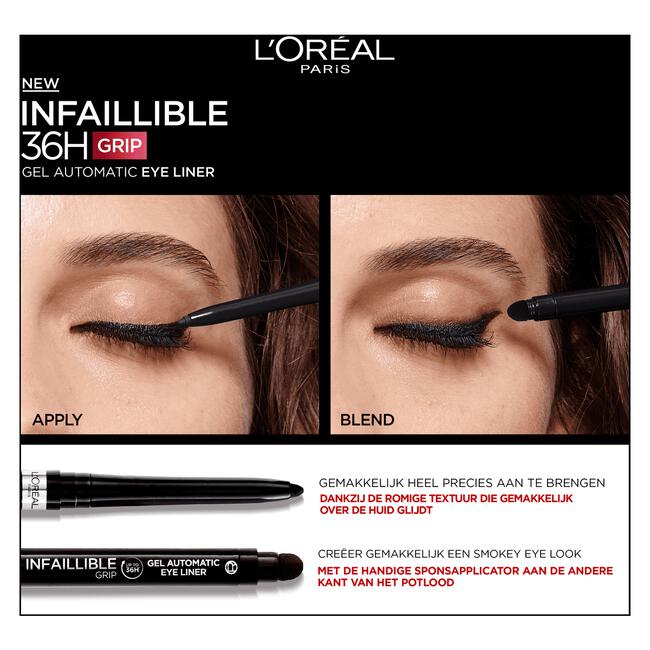 L'Oréal Paris Infaillible 36H Grip Gel Automatic Waterproof Eyeliner Grey Eyeliner 5 GR