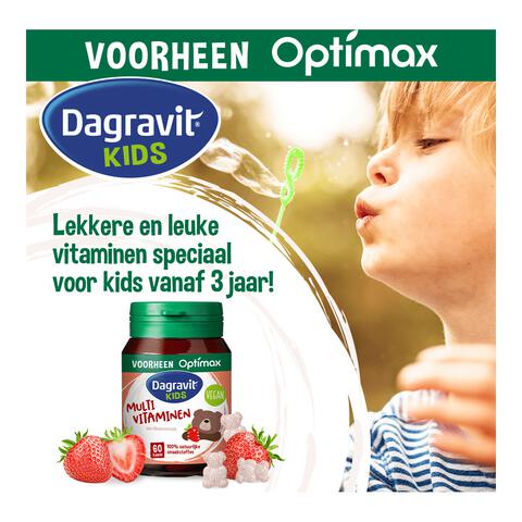 Dagravit Natural Kids Multi Aardbei 60 Dragees