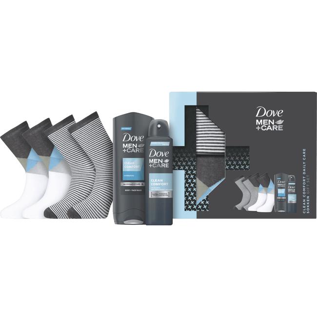 Dove Men+Care Clean Comfort Geschenkset met Sokken 4-delig