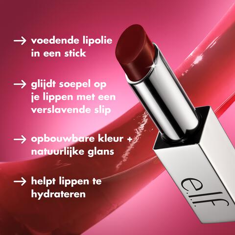 e.l.f. Glow Reviver Lip Oil Stick Rose Latte