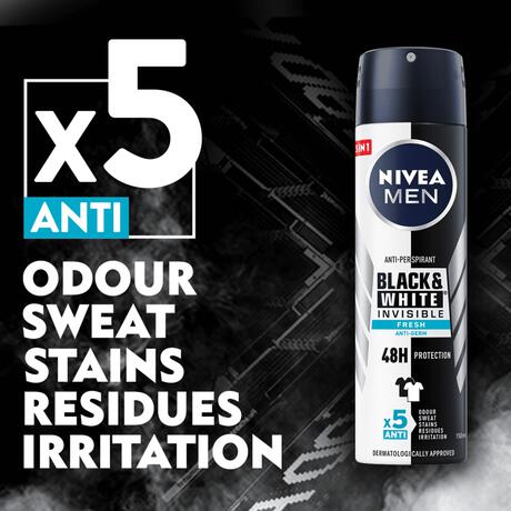NIVEA MEN Black & White Invisible Fresh Deodorant Spray 150 ML