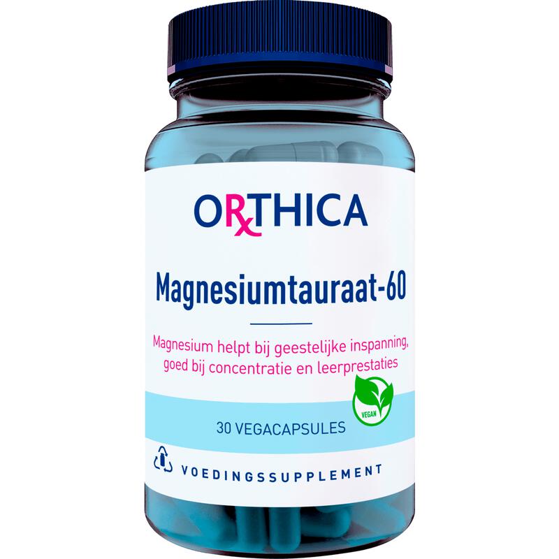 Orthica Magnesium Tauraat Vegan Capsules 30 stuks