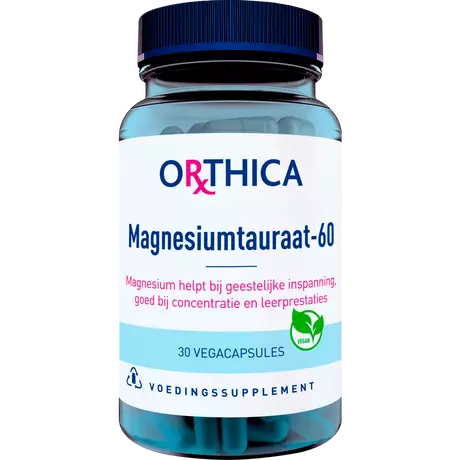 Orthica Magnesium Tauraat Vegan Capsules 30 stuks