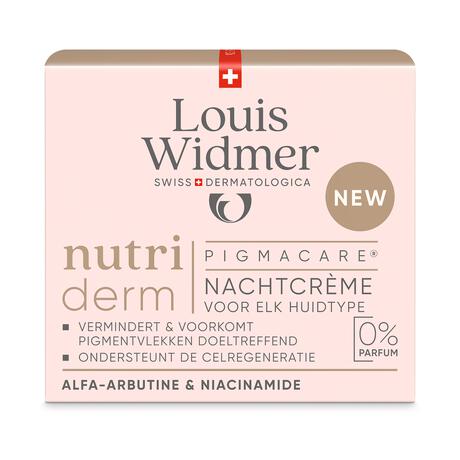 Louis Widmer nutriderm Pigmacare Nachtcrème Zonder Parfum 50 ML