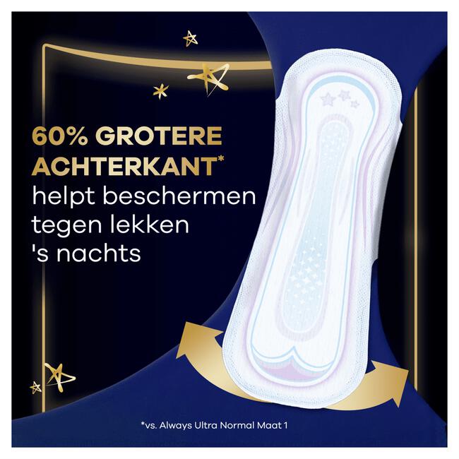 Always Ultra Maandverband Secure Night Met Vleugels 22 stuks