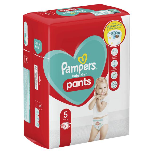 barsten Onhandig Caius Pampers Baby-Dry Luierbroekjes Maat 5 21 Luiers 12KG-17KG 21 EA | Etos