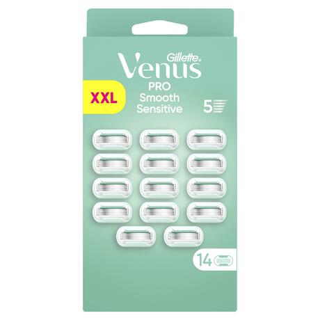 Gillette Venus Pro Smooth Sensitive Navulmesjes 14 Stuks