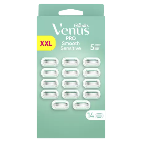 Gillette Venus Pro Smooth Sensitive Navulmesjes 14 stuks