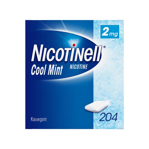 Nicotinell Kauwgom Cool Mint 2mg Stoppen met Roken 204 stuks