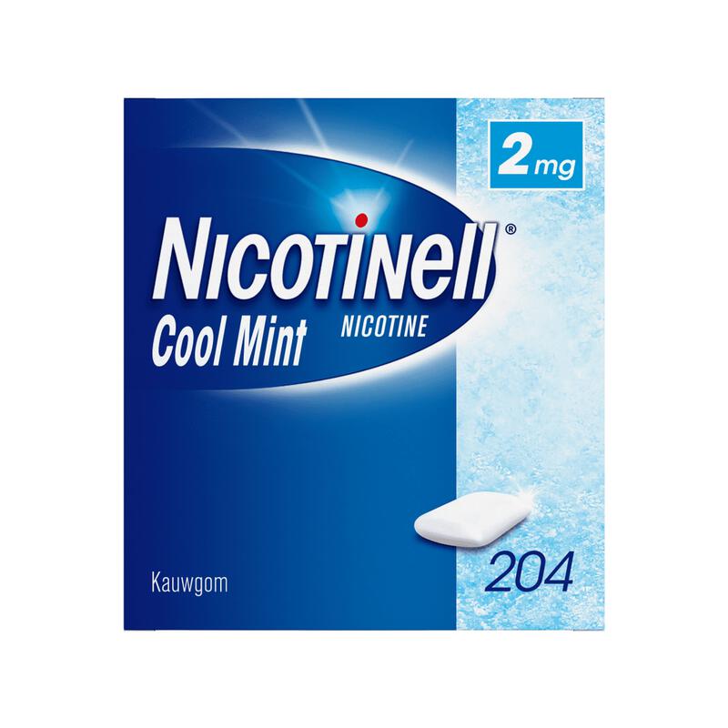 Nicotinell Kauwgom Cool Mint 2 MG Stoppen met Roken 204 stuks