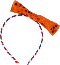 Tiara Strick Oranje rood/wit/blauw