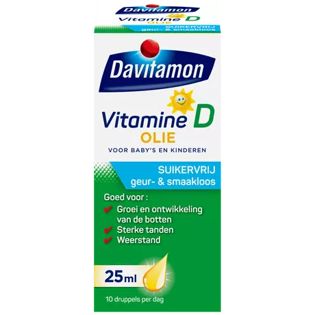 Davitamon Vitamine D Olie Suikervrij 25 ML