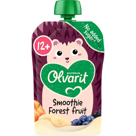 Olvarit Knijpfruit Smoothie Bosvrucht 12+ Maanden 100 gram