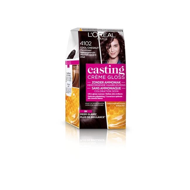 L'Oréal Paris Casting Crème Gloss Haarverf 4102 Cool Chestnut Parelmoer Kastanjebruin