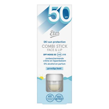 Etos Ski Sun Protection Combi Stick Face & Lip SPF50 Gevoelige Huid 20 ML