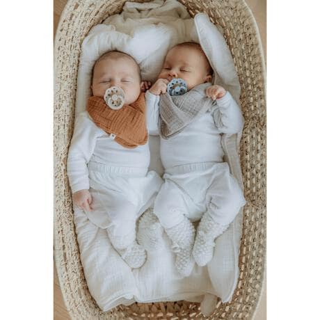 BIBS Boheme Fopspeen Rond Latex Maat 2 Ivory/Blush/Blossom/Lila 4 stuks