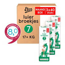 Etos Luierbroekjes XXL Maat 7 17+ kg  Maandbox 120 stuks
