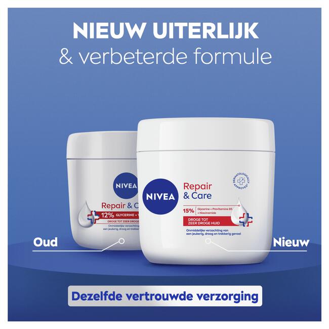 NIVEA Repair & Care Intensief Hydraterende Bodycrème 400 ML
