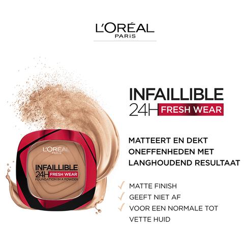 L'Oréal Paris Infaillible 24H Fresh Wear Foundation in a Powder 245 Golden Honey